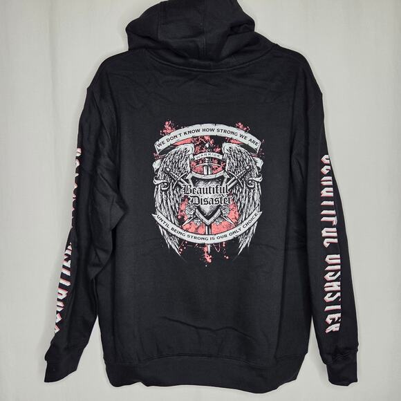 Beautiful Disaster Warrior Strong We Are Black Pullover Hoodie NEW Curvy 2X - Picture 6 of 11